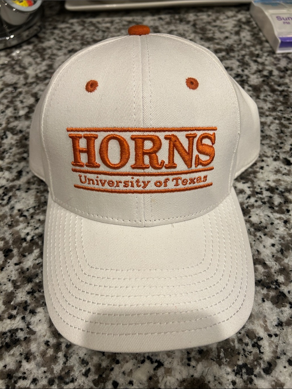 The Game Texas Longhorns White Cap SnapBack Authentic Team Apparel O/S